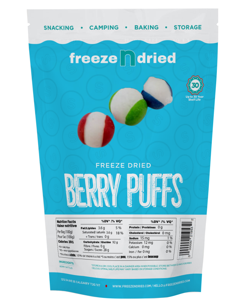 Freeze Dried Berry Puffs