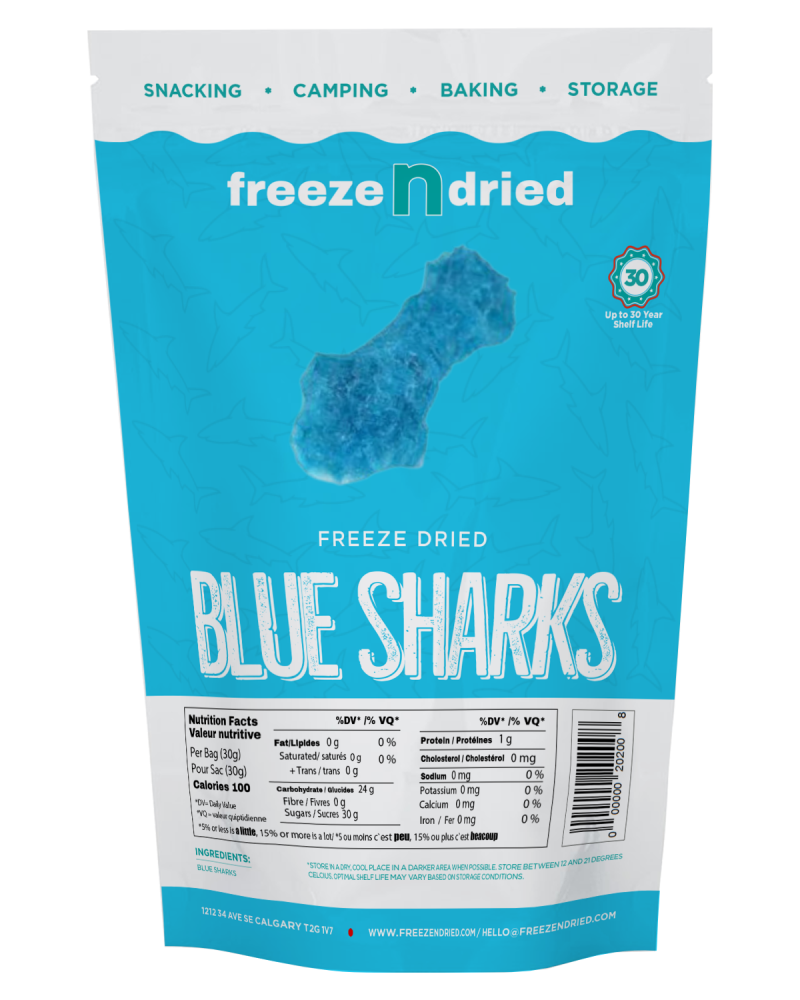 Freeze Dried Blue Sharks